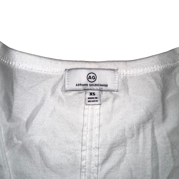 Adriano Goldschmied V-Neck Short Sleeve White Tee XS - Picture 3 of 6